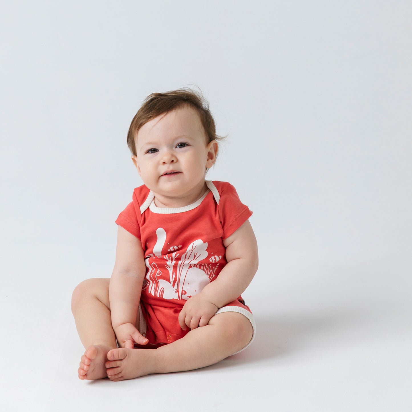 Day Romper - Aged 3m to 24 m- Colored Cranbery