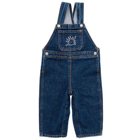denim dungaree salopette for girls and boys made of organic cotton