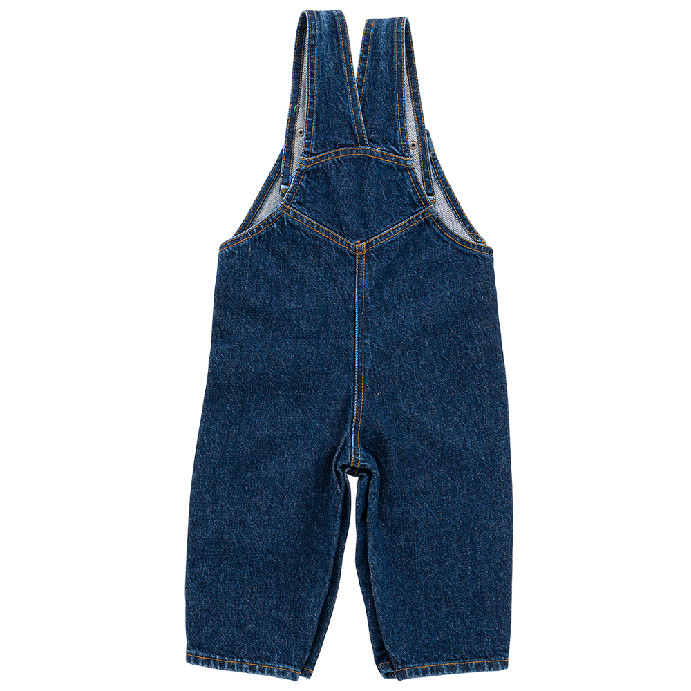 Organic "Yucca" Denim Dungarees - Aged 6m to 7 Yrs- Colored Indigo