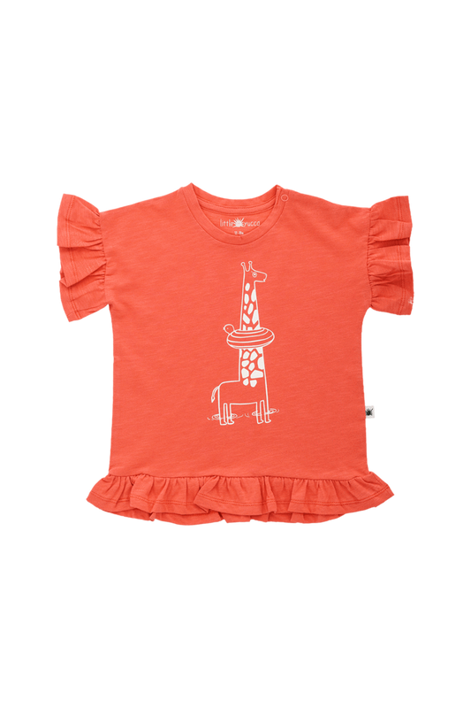 Frills organic cotton t-shirt for Girls