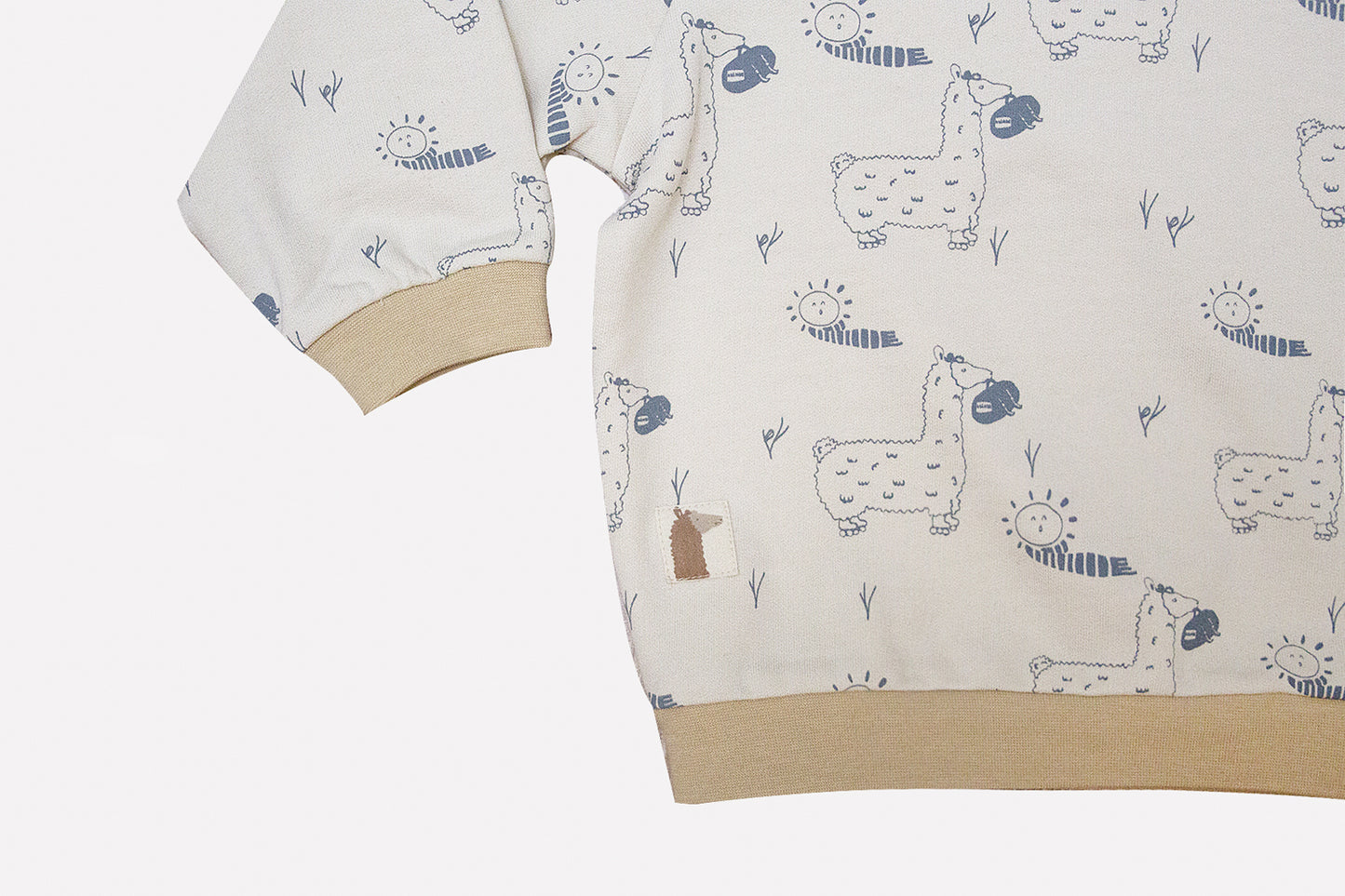 WHITECAP ’LAMA’S WAY’ SWEATER - Aged 3m to 4 Yrs