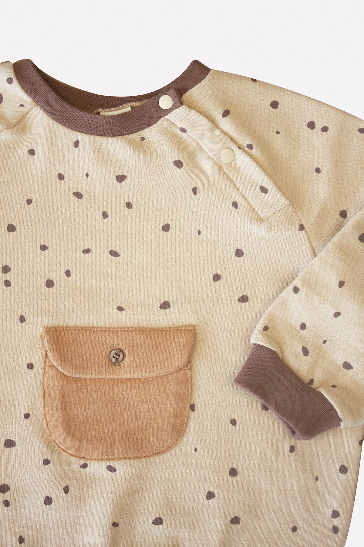SEMOLINA ‘IRREGULAR DOTS’ Pocket sweater - Aged 6m to 3 Yrs