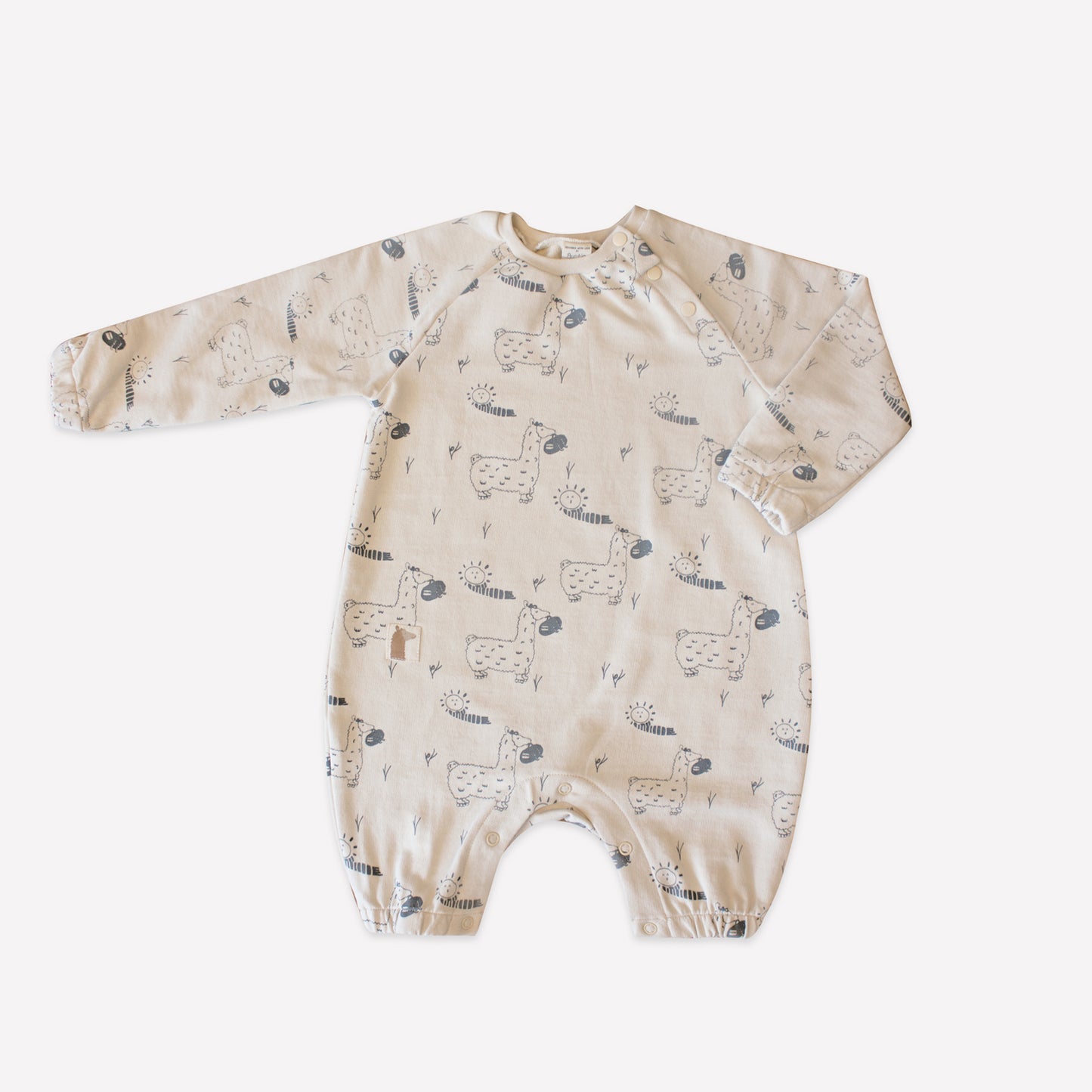WHITECAP ‘LAMA’S WAY ’ LONG SLEEVE ROMPER - Aged 0m to 18m