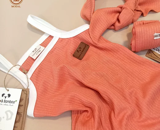 Havana Girl Rompers & Bandana - Orange - Aged 6m to 4 Years