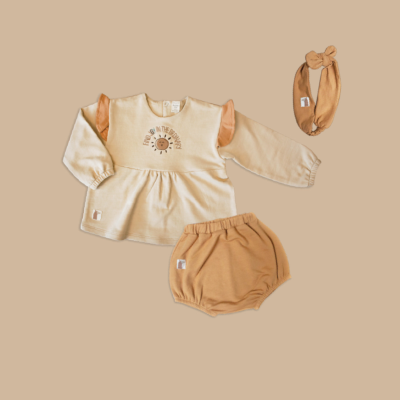 ’FIND JOY IN THE ORDINARY’ FRILL TOP - Aged 3m to 2 Yrs