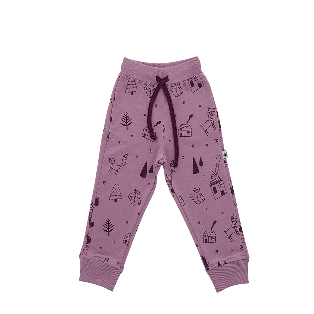 organic cotton Jogger sweatpants lilac