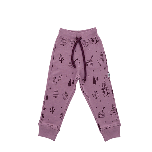 organic cotton Jogger sweatpants lilac
