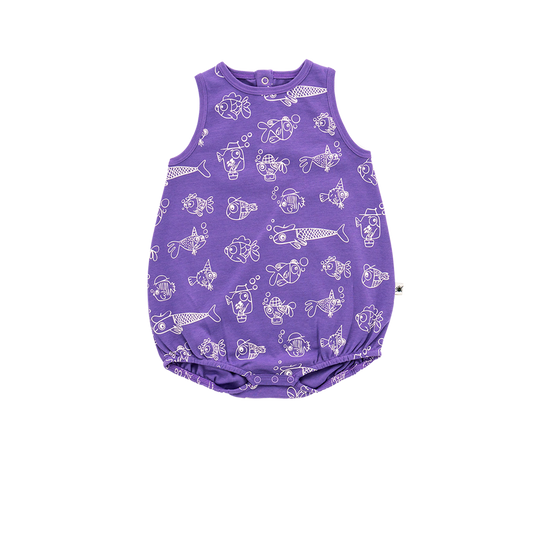 Ladybug Romper - Aged 0m to 2 Yrs-  Colored Purple