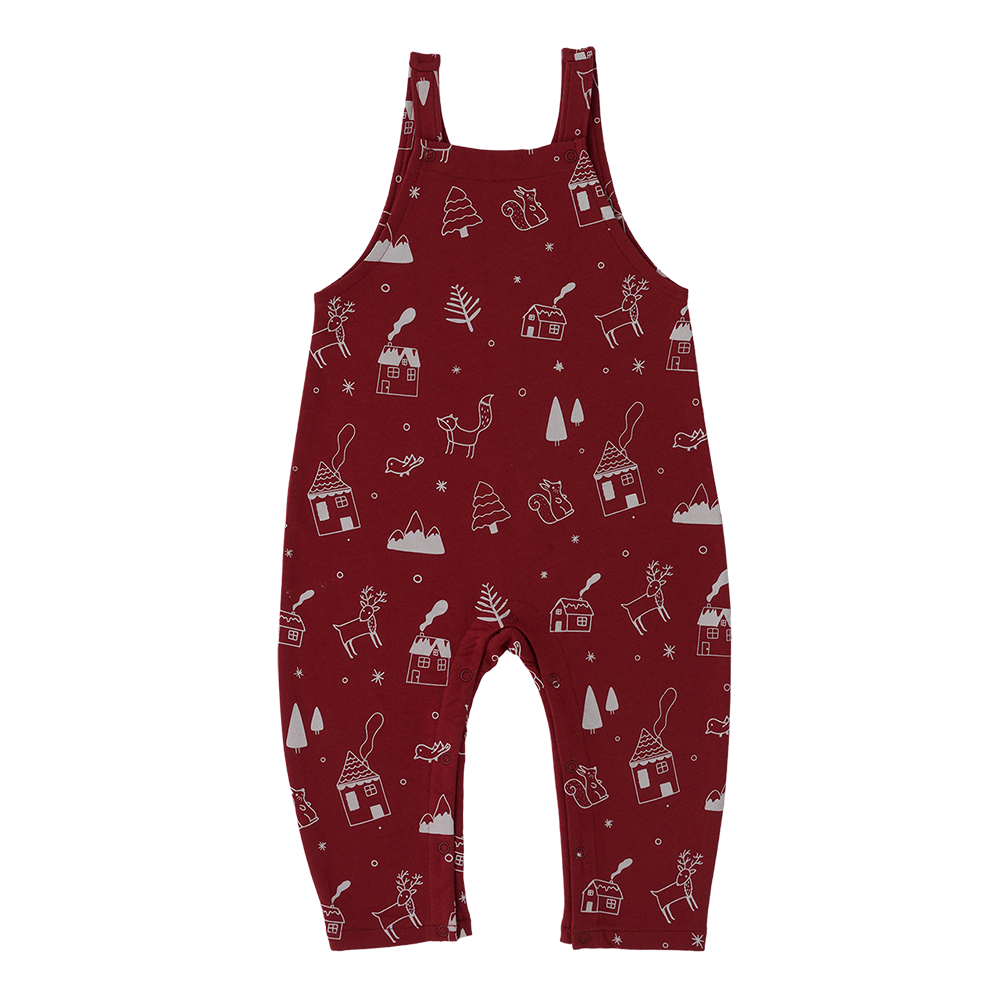 New "Yucca" Dungarees -Aged 6m to 5 Yrs- Colored Red