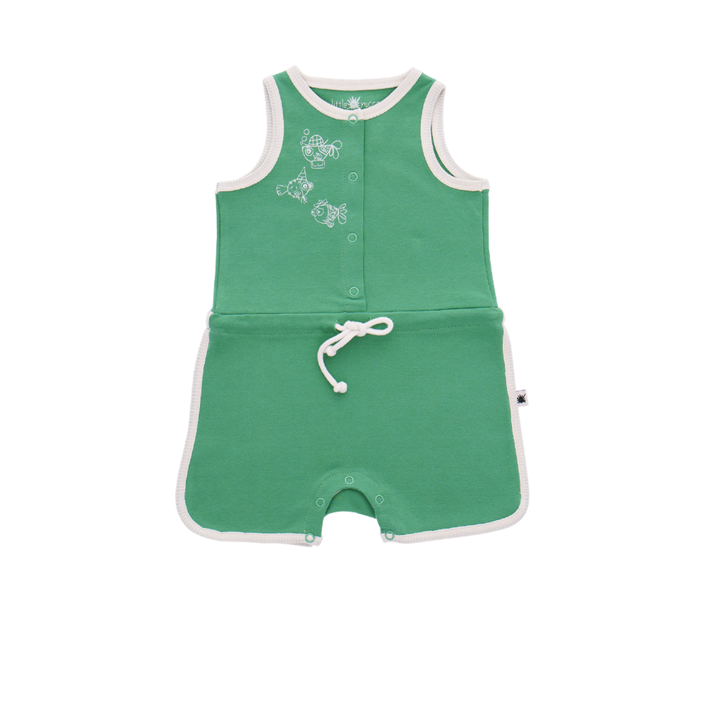 Retro Romper - Aged 0m to 5 Yrs- Colored Green
