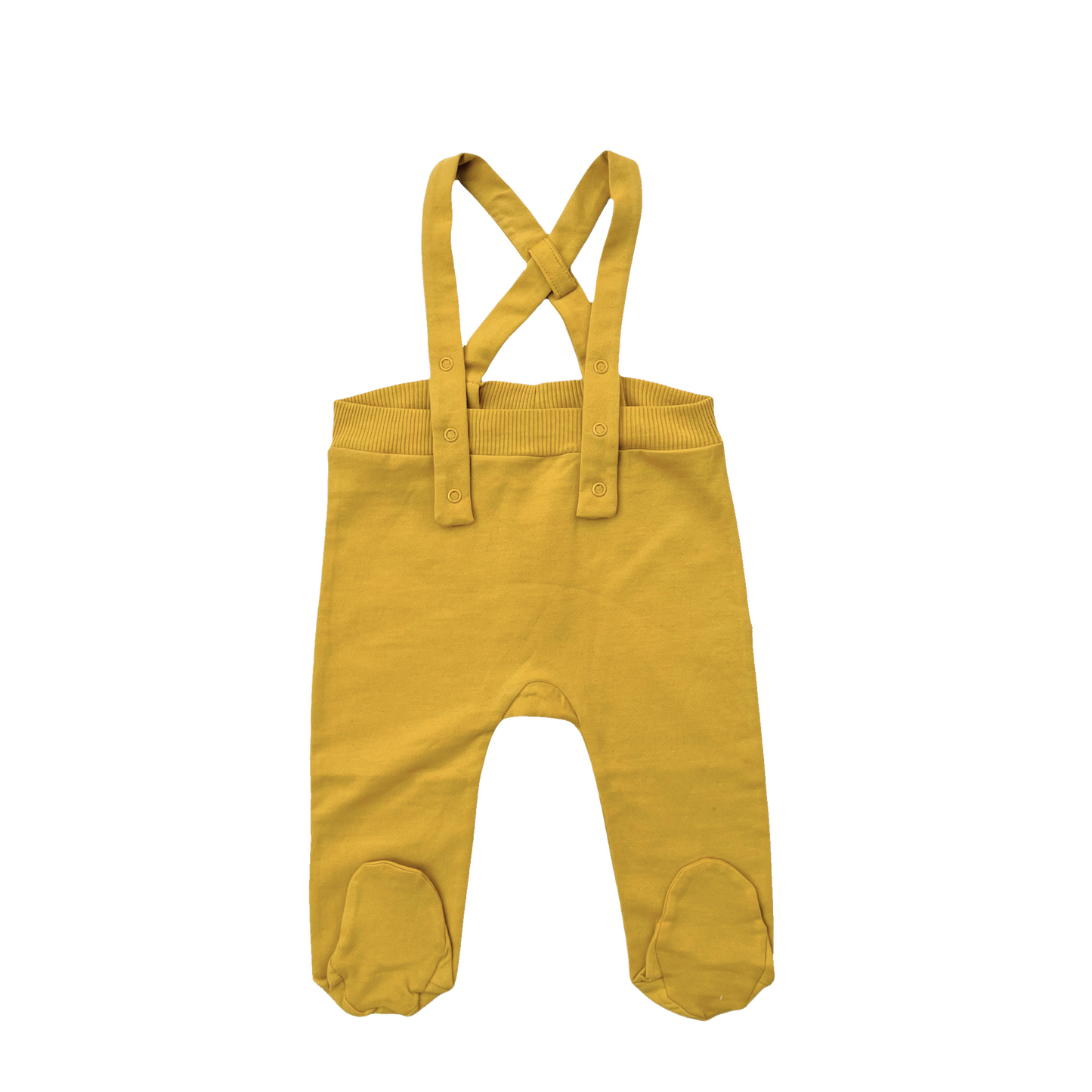 Organic Seed Baby Dungarees - Aged 0m to 6m- Colored Mustard