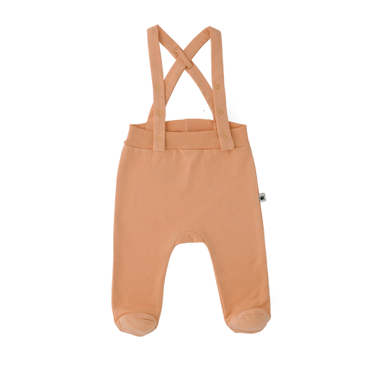 "Seed" Baby Dungarees - Aged 0m to 6m- Colored Salmon