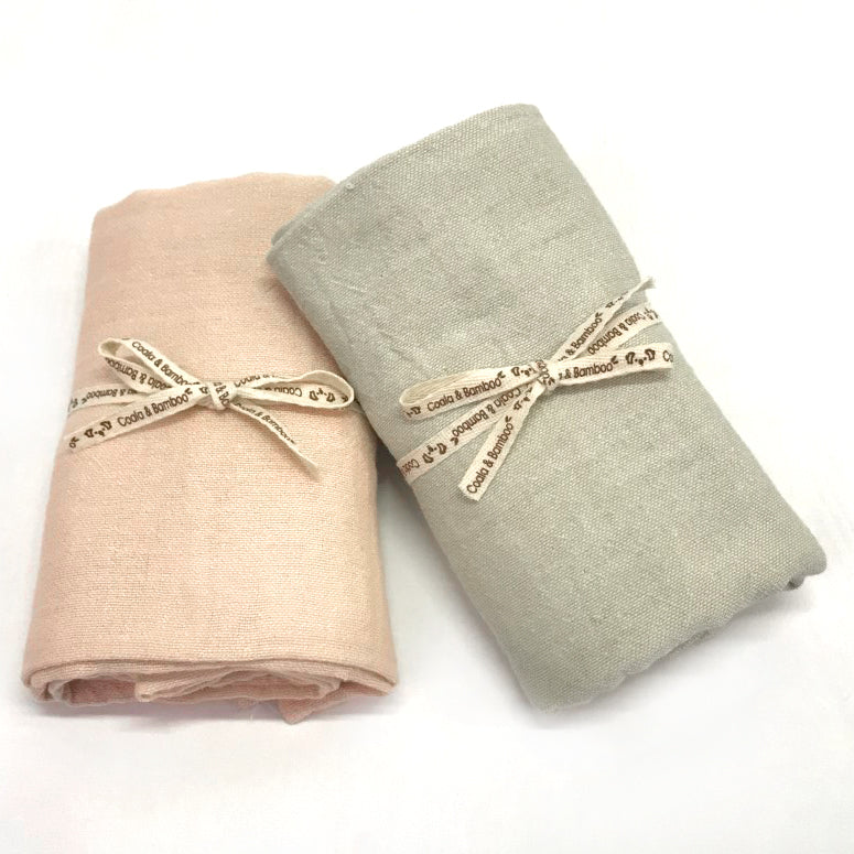 Double Layer Cotton Blanket colored Green Olive
