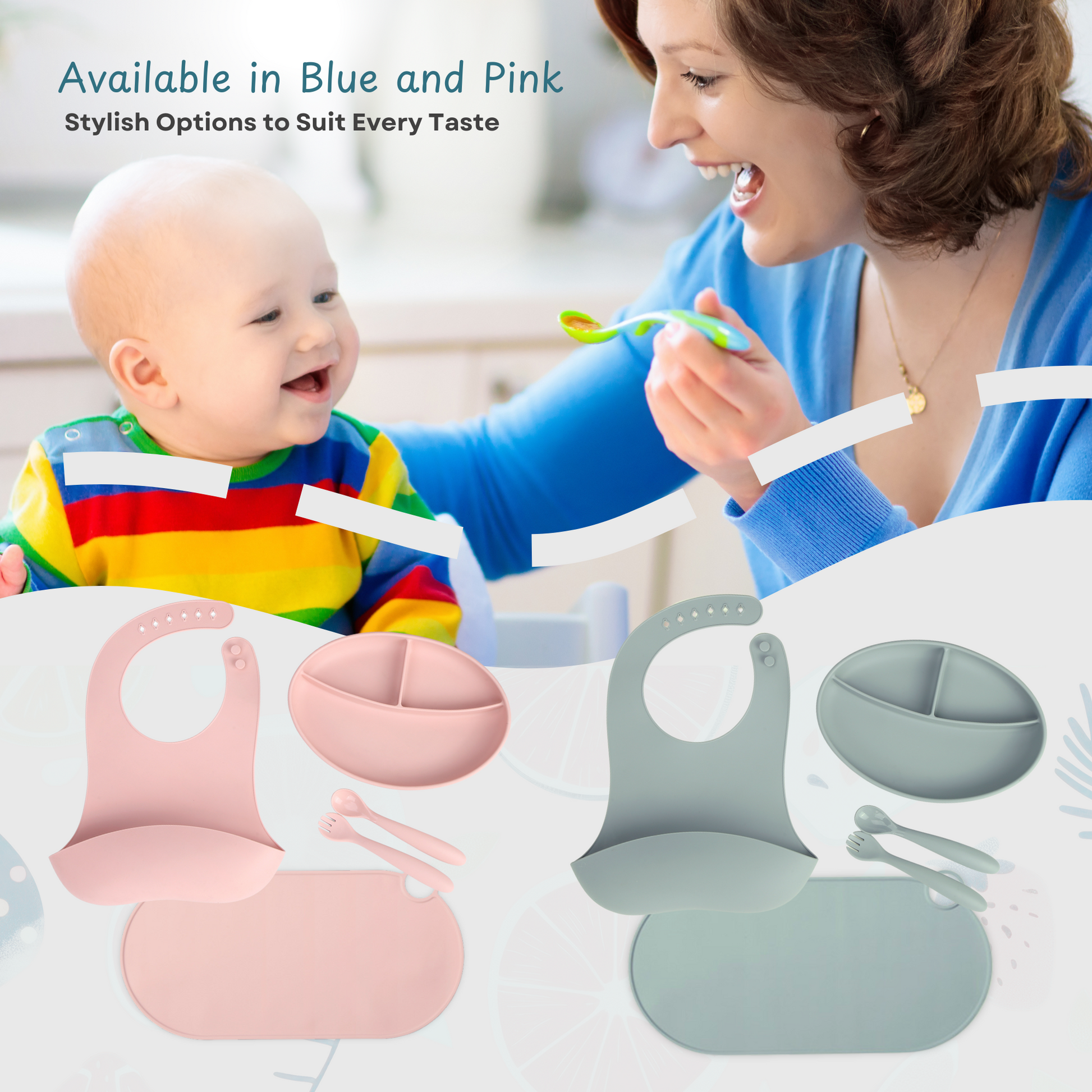 summer infant silicone placemat KIMA Baby Feeding Set Silicone with Placemat