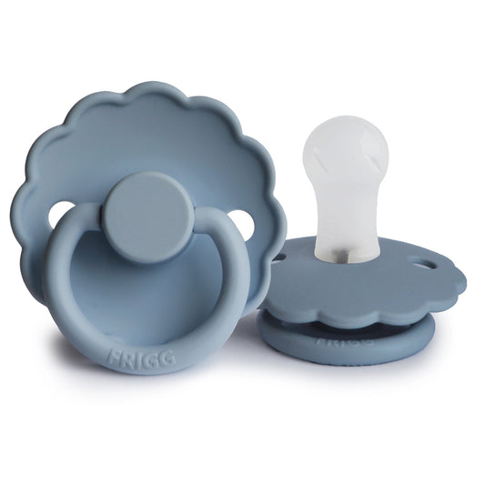 FRIGG Daisy Silicone Baby Pacifier 1-Pack Glacier Blue  Size 2 (6-18 Months)