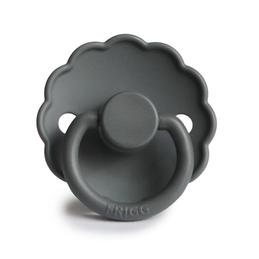 FRIGG Daisy Silicone Baby Pacifier 1-Pack Graphite Q4 Size 2 (6-18 Months)
