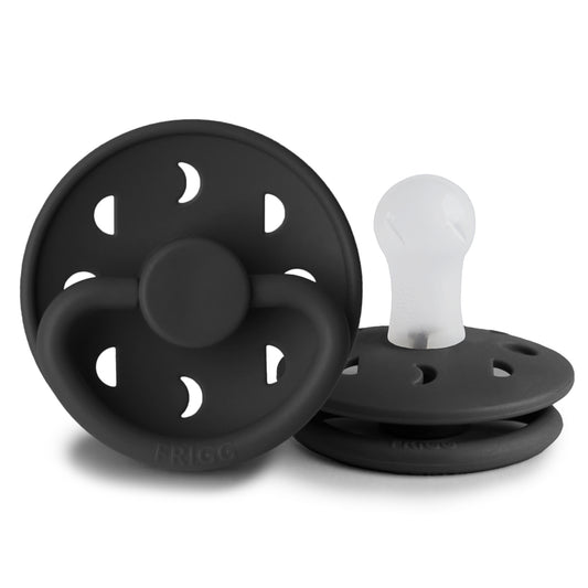 FRIGG Moon Phase Silicone Baby Pacifier 1-Pack Jet Black : Size 1 (0-6 Months)