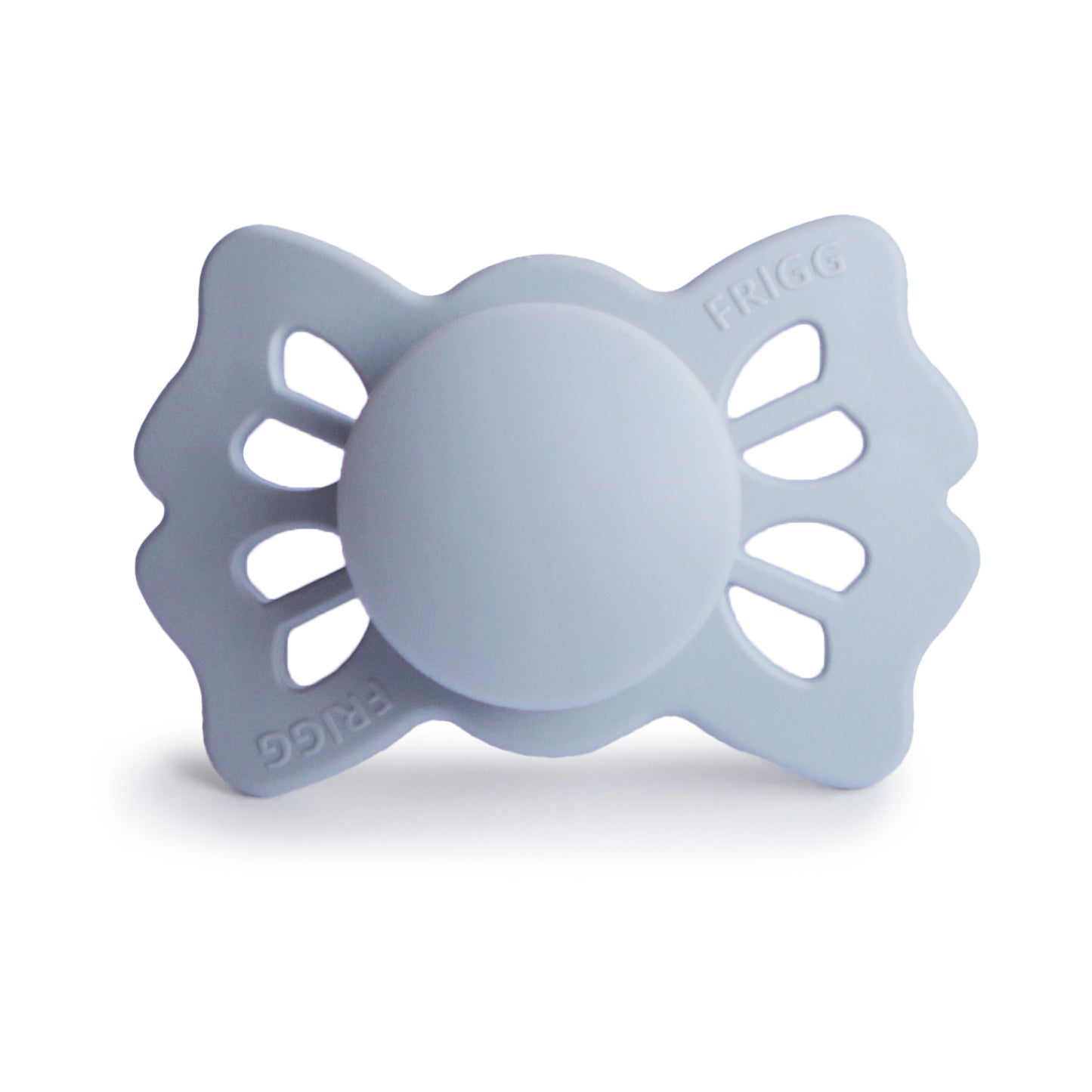 FRIGG Lucky Symmetrical Silicone Baby Pacifier Powder Blue  Size 1 (0-6 Months)