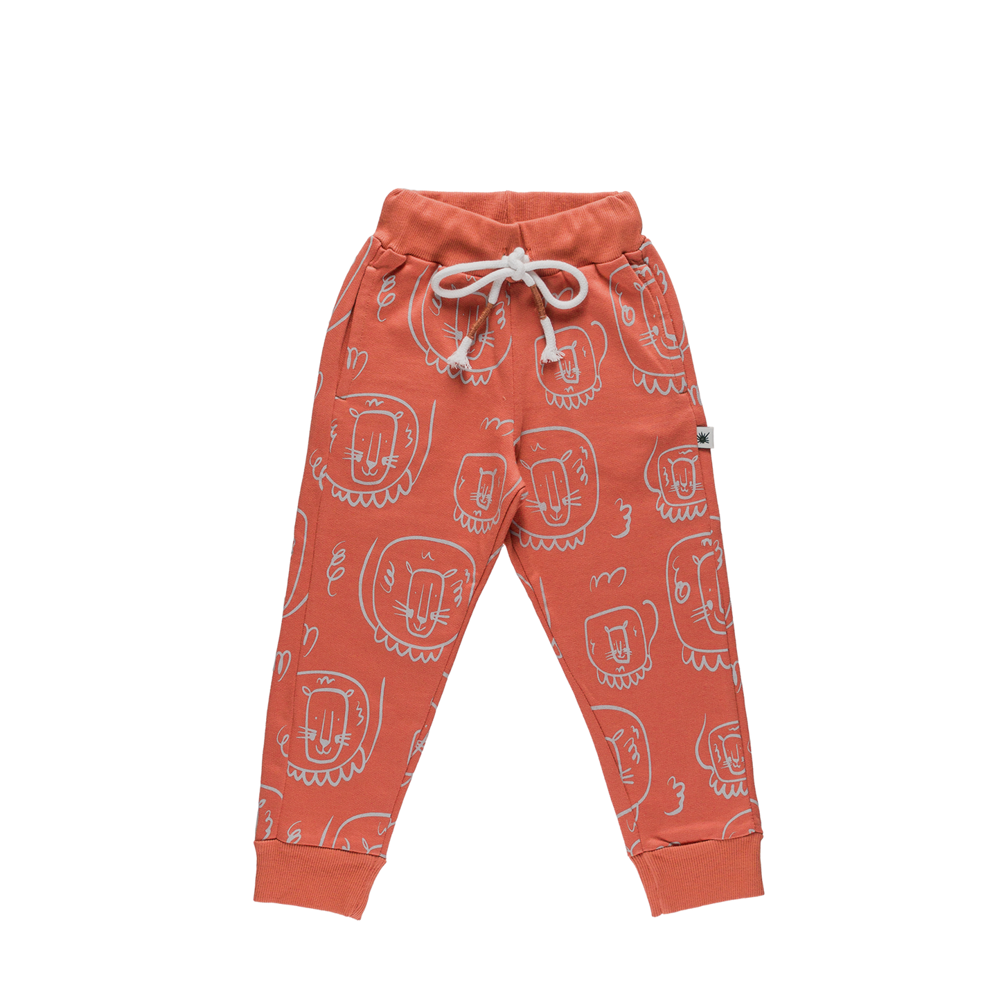 Organic "Jogger" Pants -Aged 6m to 5 Yrs- Colored Terracotta