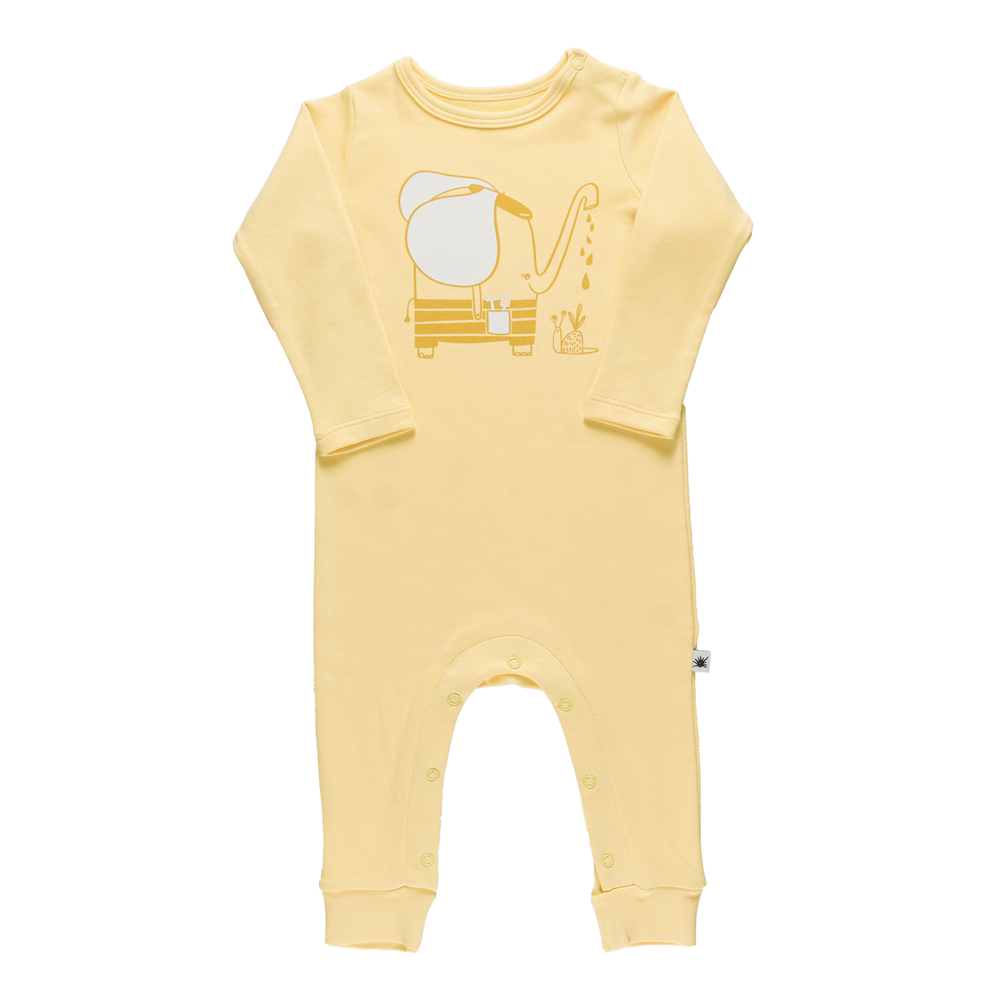 Organic Play Jumpsuit -Aged 3m to 18m- Colored Yellow