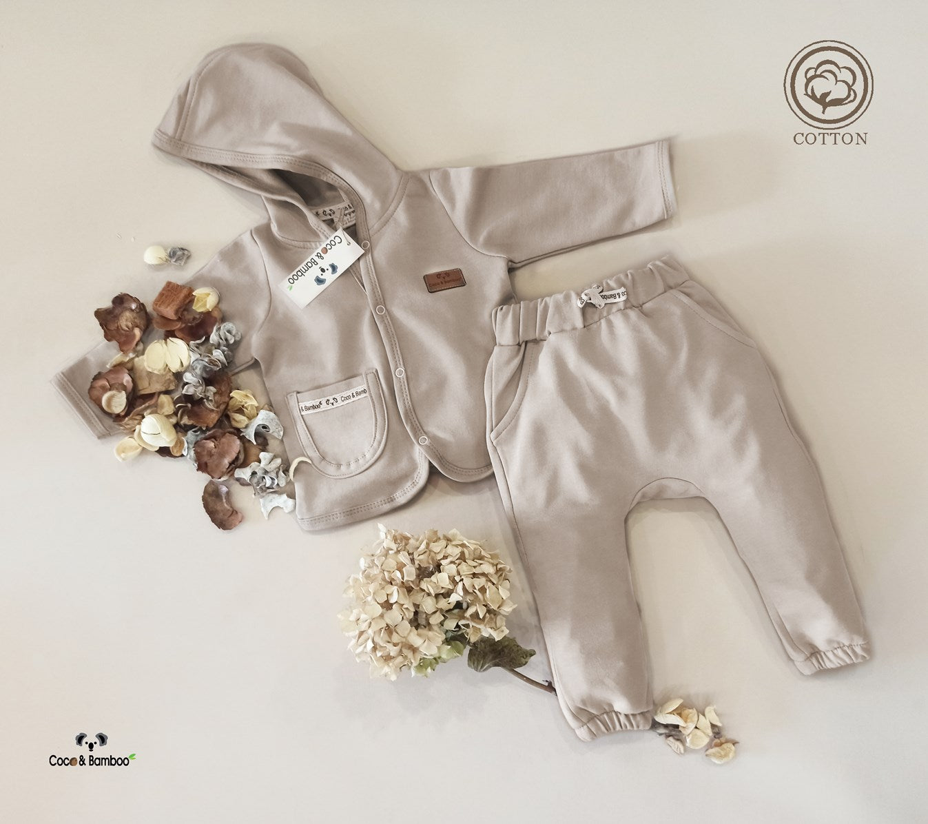 Hooded Baby Set -Aged 3m to 2 Yrs - Colored Stone