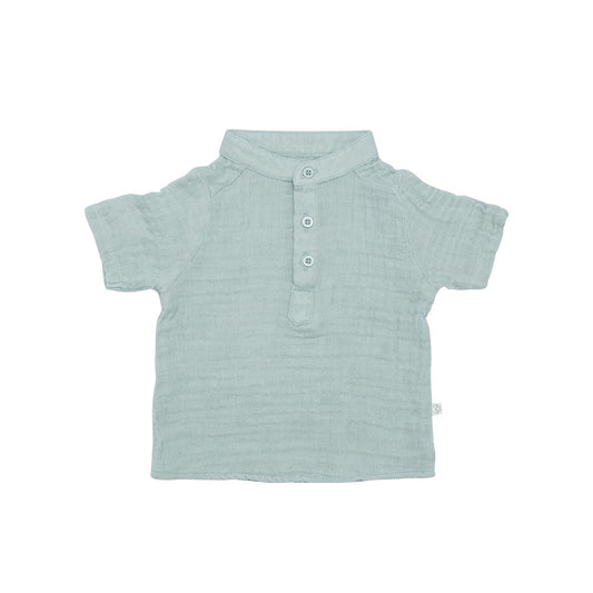 Organic Shirt for boys Aged 3m -18 Months colored Mint