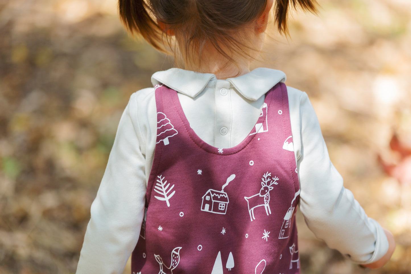 New "Yucca" Dungarees - Aged 6m to 3 Yrs- Colored Bordeaux