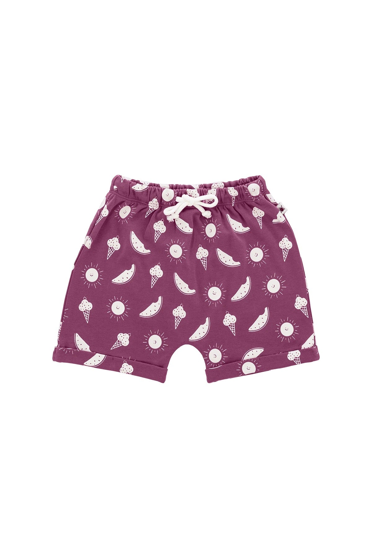 organic cotton Purple Shot for Boys and girls. soft and breathable cotton short