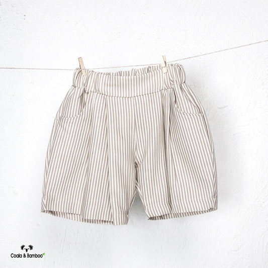 Stripped Short for Girls- Aged 2 Yrs to 9 Yrs- Colored Brown Striped