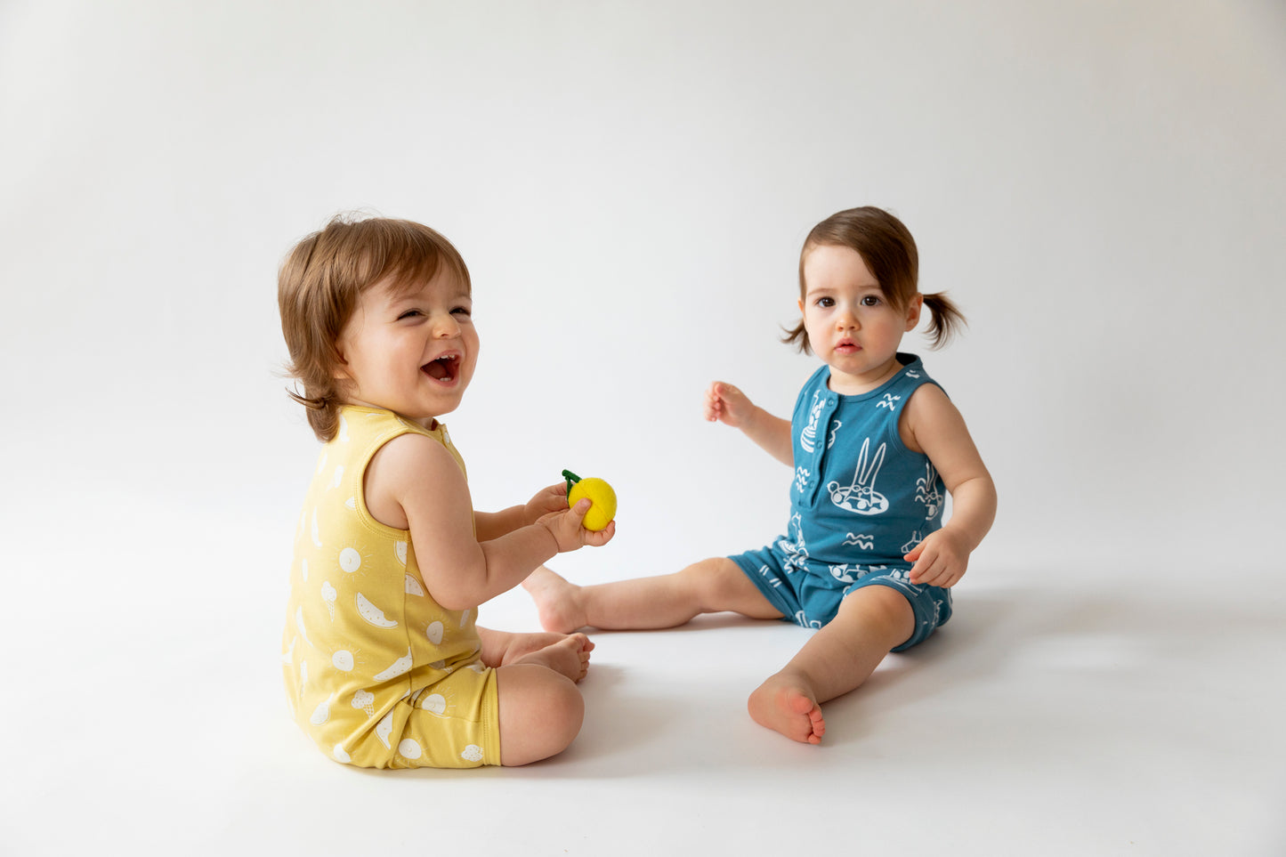 Captain Romper - Aged 3m to 2 Yrs-  Colored Yellow