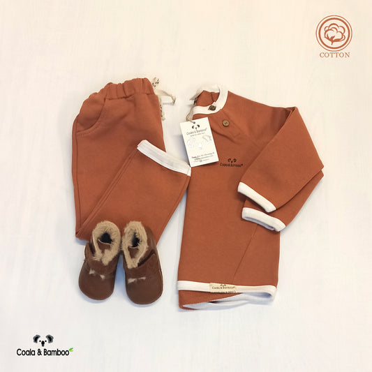 Cotton Winter Set- Aged 6m to 6 Yrs colored Cinnamon