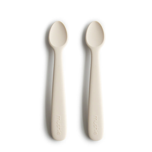 Mushie Silicone Baby Spoon Ivory