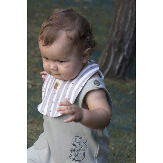 Organic Mineral Gray ’Elephant’ Baby Bubble Onesie-Aged 3m to 18m