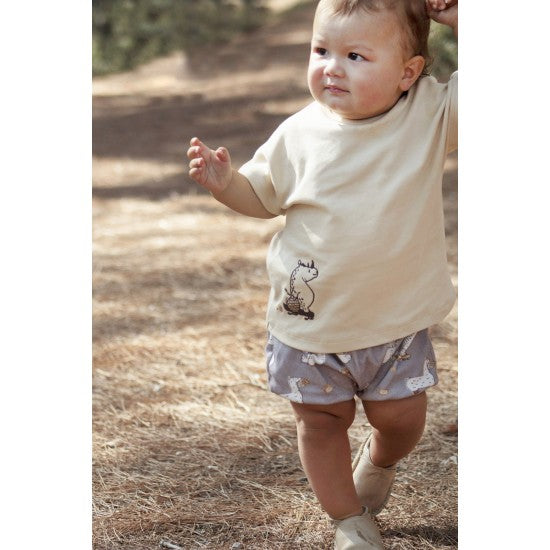 Organic Semolina ’Rhino’ Baby T-shirt - Aged 3m to 12m