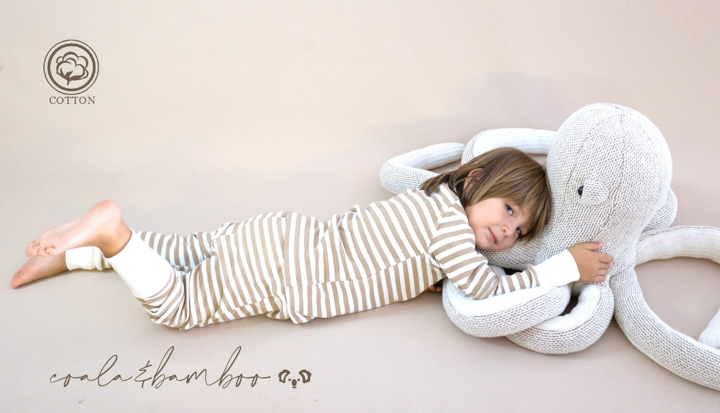Striped Sleepwear-Aged 1 Yrs to 9 Yrs- Colored   Stone