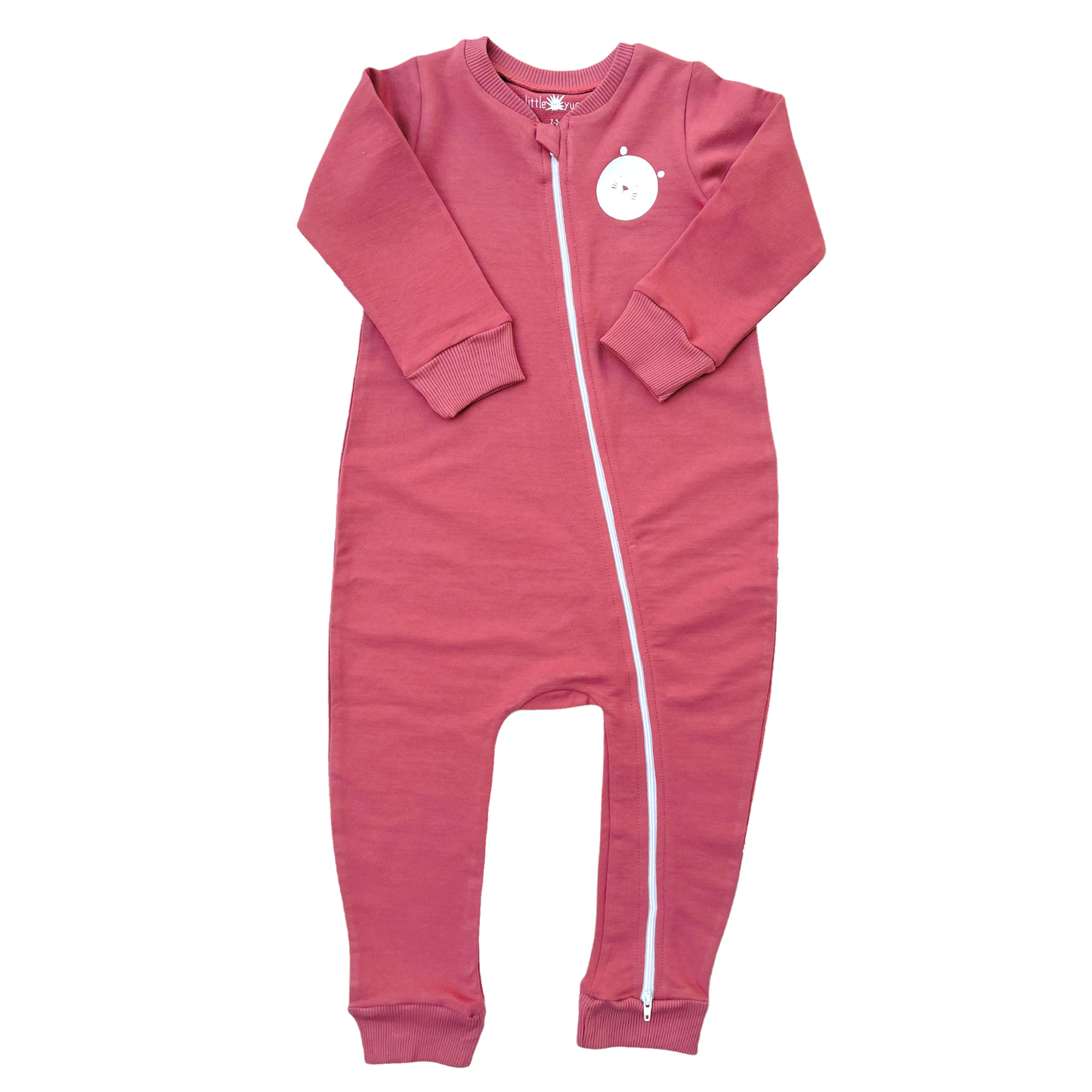 Organic Warm Zip Jumpsuit -Aged 0m to 12m- Colored Cherry