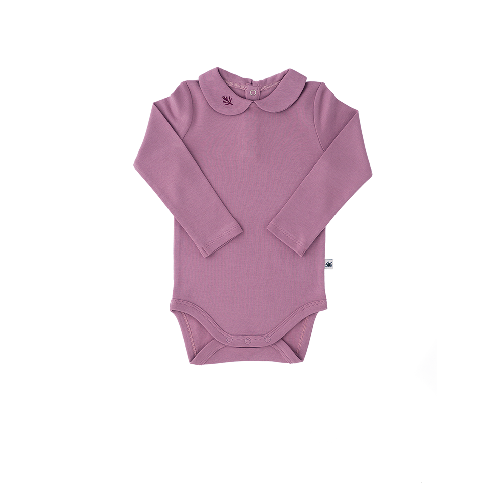 purple long sleeve baby onesie