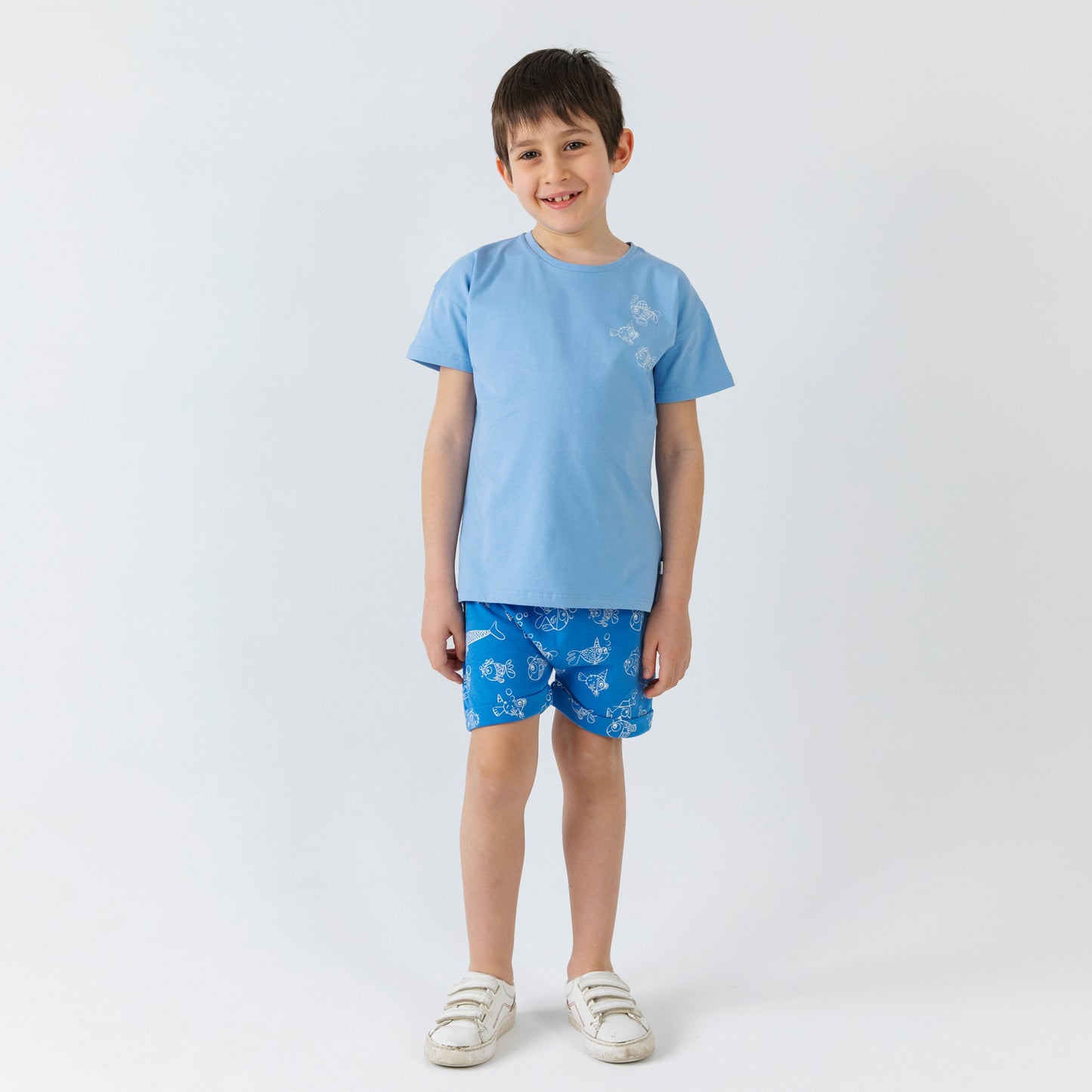 Baggy Shorts - Aged 6m to 7 Yrs- Colored  Blue