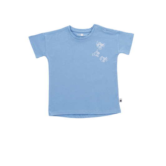 Comfy T-shirt -Aged 6m to 7 Yrs- Colored Cloud blue