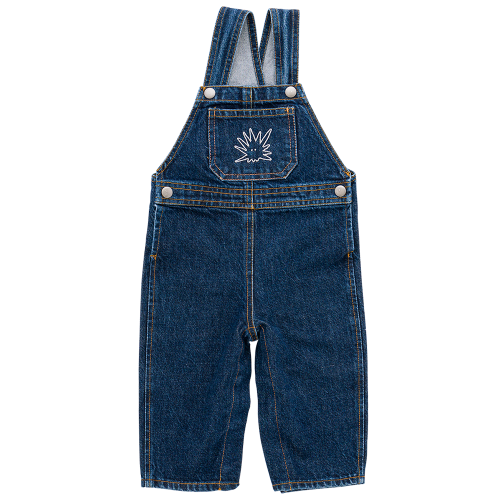 denim dungaree salopette for girls and boys made of organic cotton