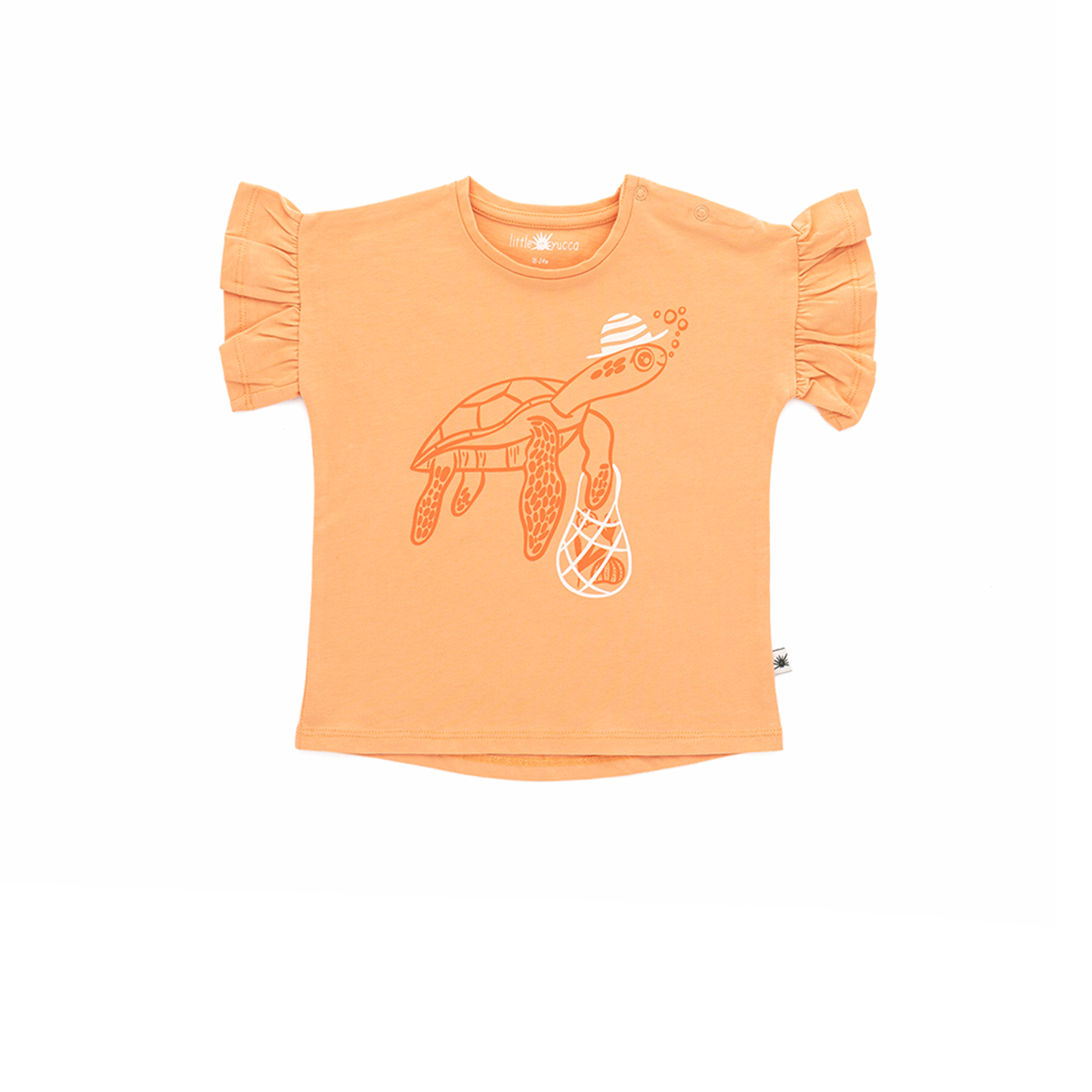 Frills T-shirt -  Aged 6m to 7 Yrs- Colored Coral
