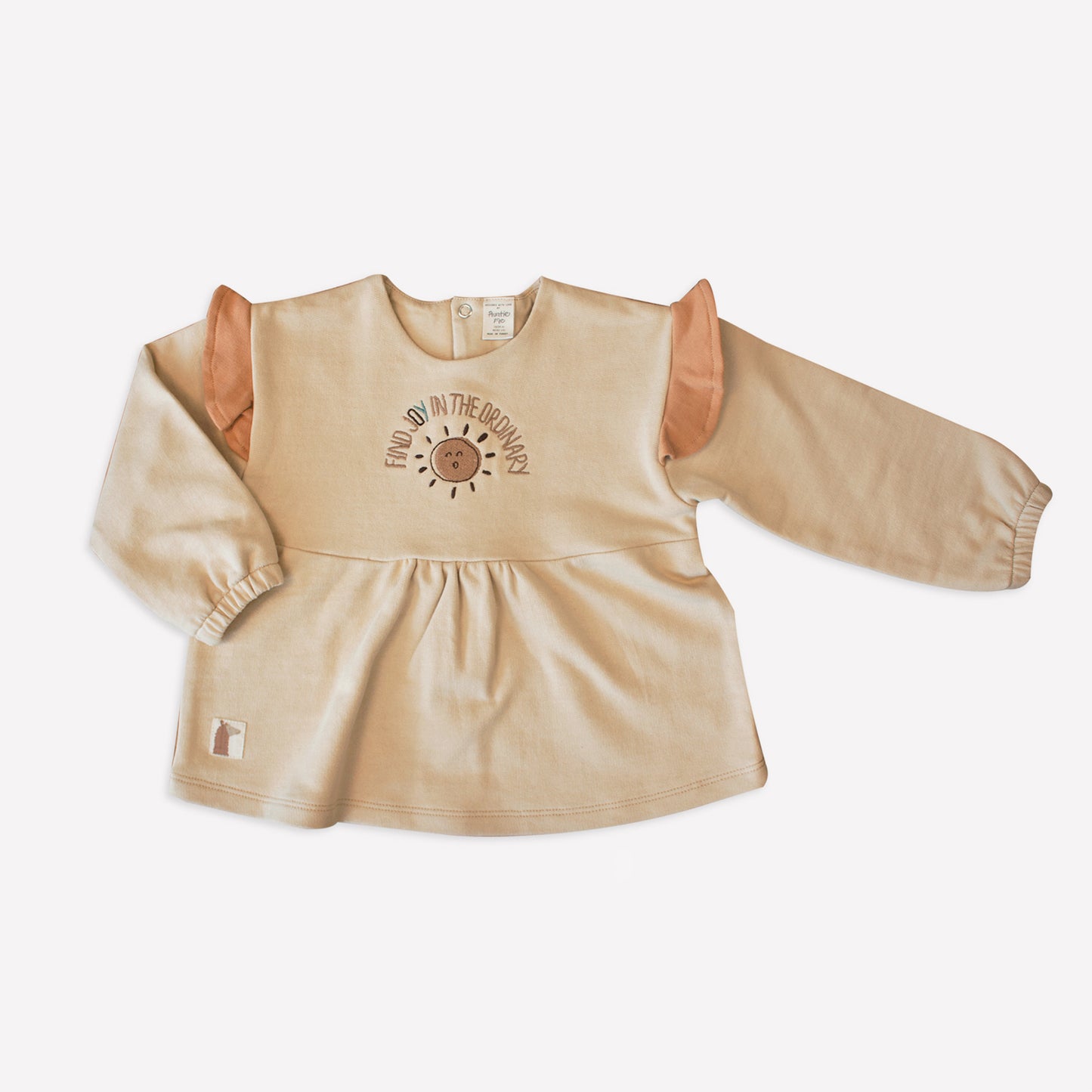 ’FIND JOY IN THE ORDINARY’ FRILL TOP - Aged 3m to 2 Yrs