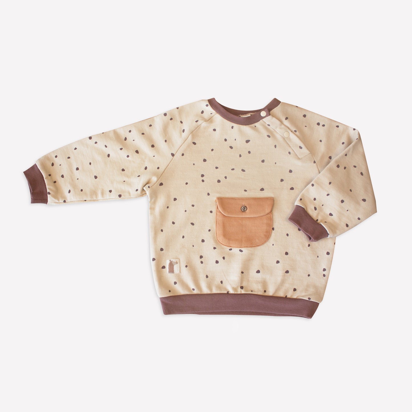 SEMOLINA ‘IRREGULAR DOTS’ Pocket sweater - Aged 6m to 3 Yrs