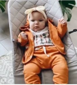 Hooded Baby Set - Aged 3m to 2 Yrs - Colored Orange