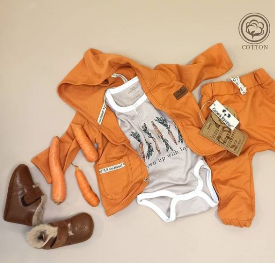 Hooded Baby Set - Aged 3m to 2 Yrs - Colored Orange