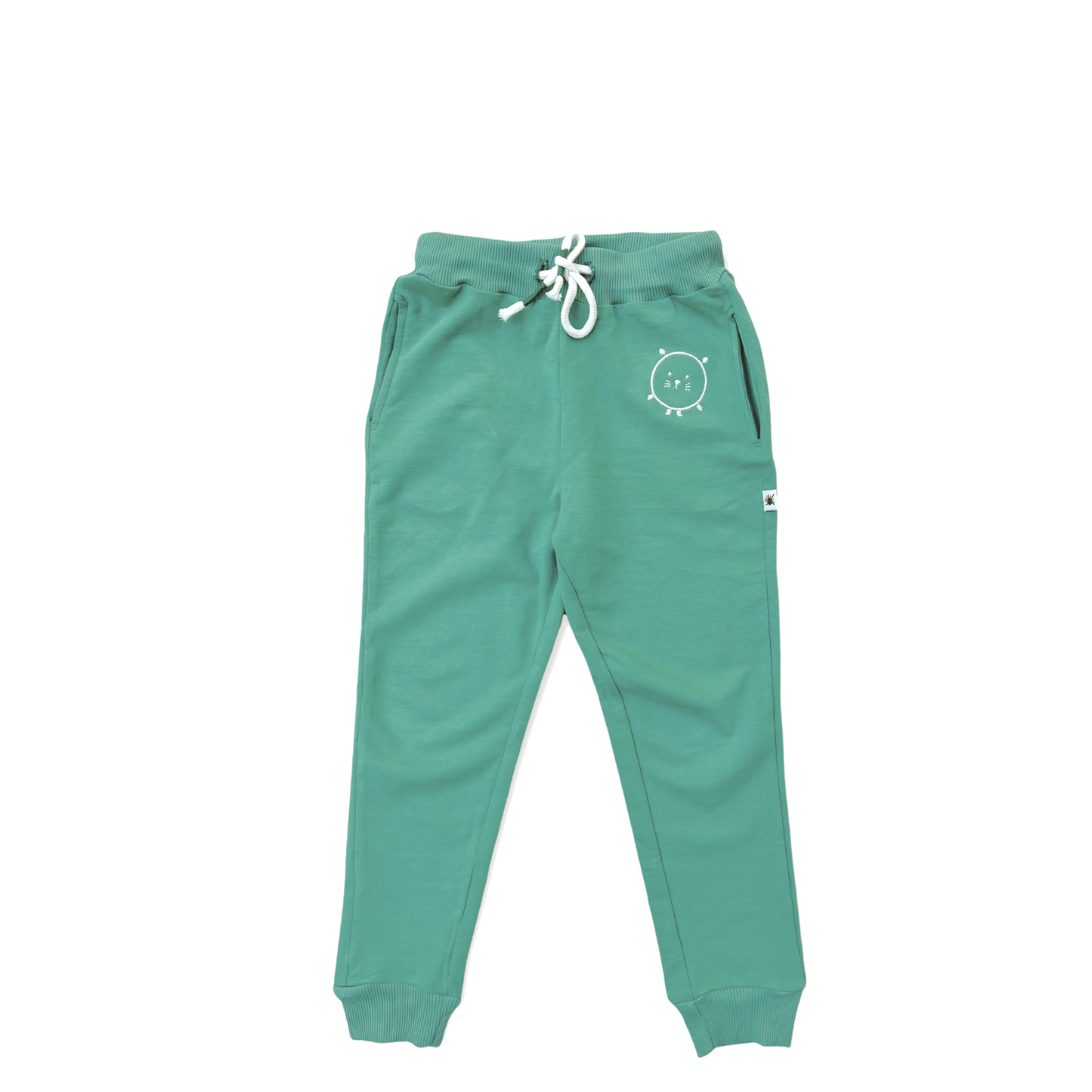 Organic "Jogger" Pants -Aged 6m to 9 Yrs- Colored Green