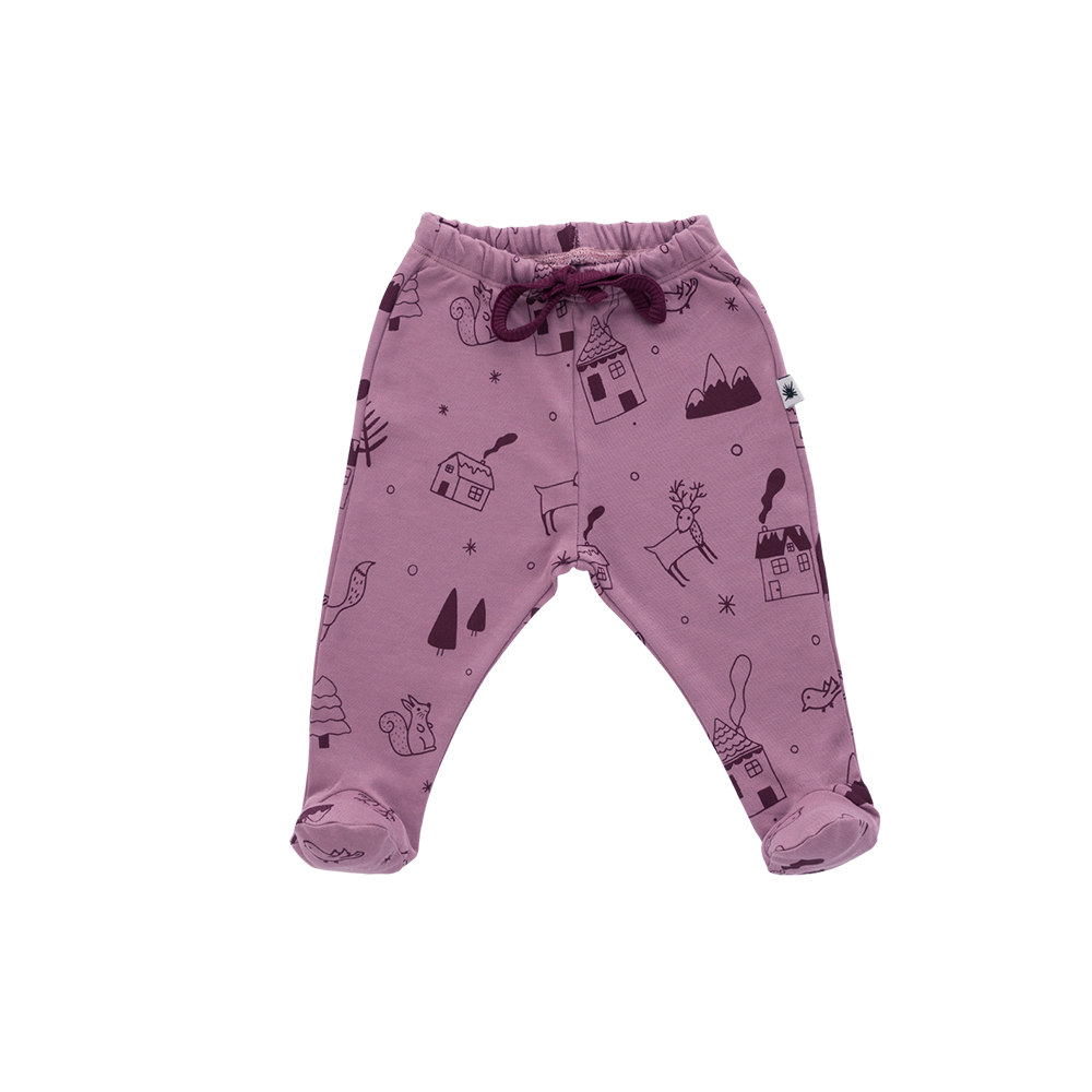"Moonwalk" Footed Pants -Aged 0m to 6m- Colored Lilac