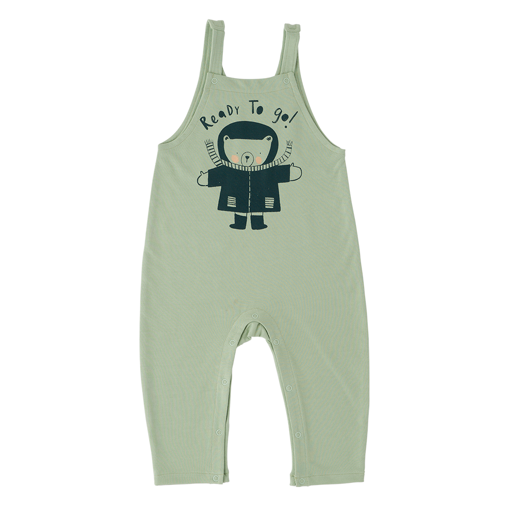 New "Yucca" Dungarees -Aged 6m to 3 Yrs- Colored Basil