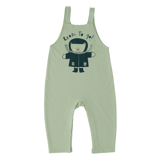 New "Yucca" Dungarees -Aged 6m to 3 Yrs- Colored Basil