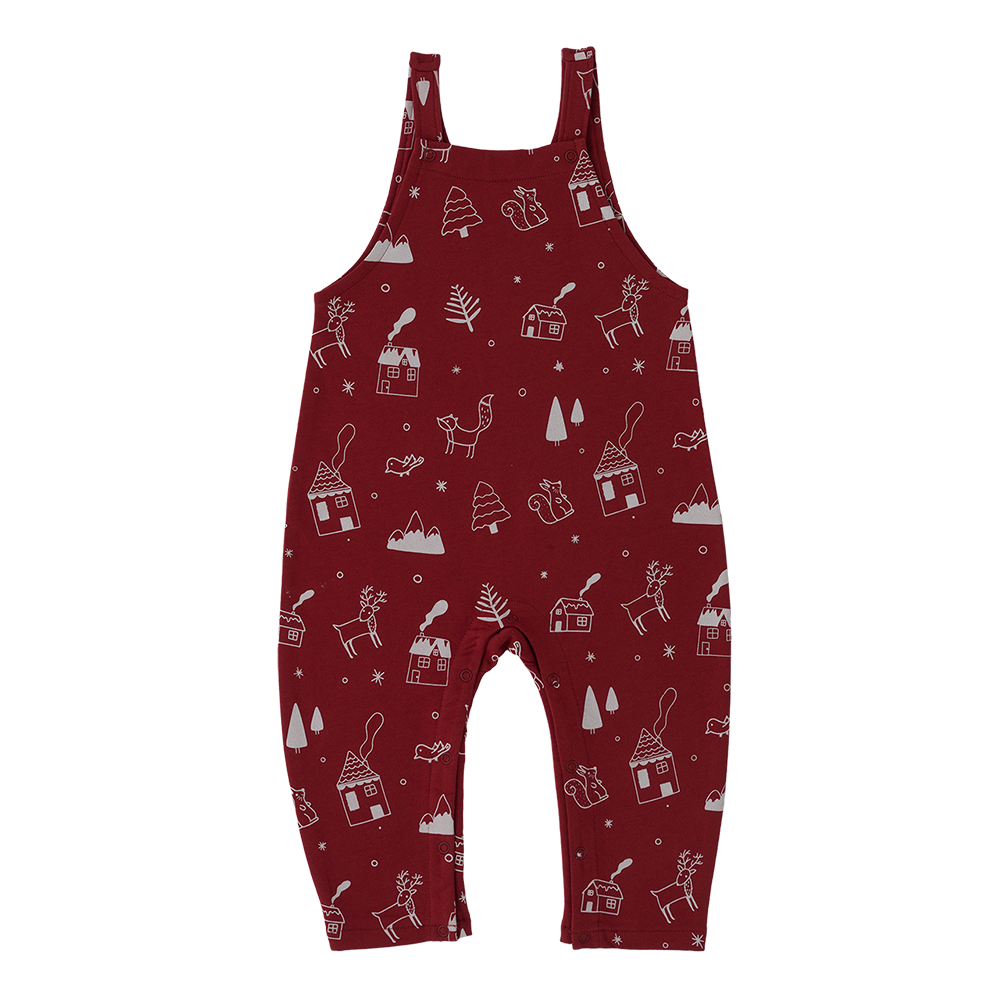 New "Yucca" Dungarees -Aged 6m to 5 Yrs- Colored  Red